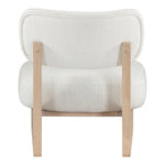 Vetra Linen Textured Fabric Upholstered Accent Chair in Cream