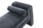 Concord Chenille Accent Bench in Black