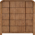 Fluted Solid Wood And Oak Veneer Chest in Walnut