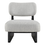 Vetra Linen Textured Fabric Upholstered Accent Chair in Grey