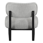 Vetra Linen Textured Fabric Upholstered Accent Chair in Grey