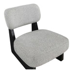 Vetra Linen Textured Fabric Upholstered Accent Chair in Grey
