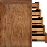 Fluted Solid Wood And Oak Veneer Chest in Walnut