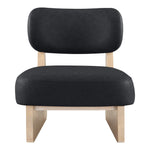 Vetra Vegan Leather Upholstered Accent Chair in Black