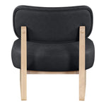 Vetra Vegan Leather Upholstered Accent Chair in Black