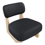 Vetra Vegan Leather Upholstered Accent Chair in Black