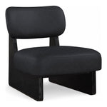 Vetra Vegan Leather Upholstered Accent Chair in Black
