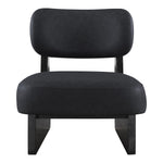 Vetra Vegan Leather Upholstered Accent Chair in Black