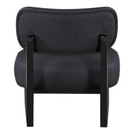 Vetra Vegan Leather Upholstered Accent Chair in Black
