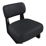 Vetra Vegan Leather Upholstered Accent Chair in Black
