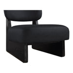 Vetra Vegan Leather Upholstered Accent Chair in Black