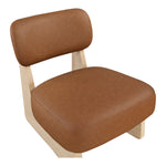 Vetra Vegan Leather Upholstered Accent Chair in Cognac