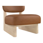 Vetra Vegan Leather Upholstered Accent Chair in Cognac