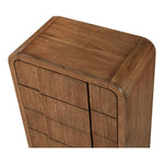 Fluted Solid Wood And Oak Veneer Chest in Walnut