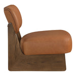 Vetra Vegan Leather Upholstered Accent Chair in Cognac