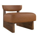 Vetra Vegan Leather Upholstered Accent Chair in Cognac