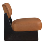 Vetra Vegan Leather Upholstered Accent Chair in Cognac