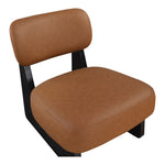 Vetra Vegan Leather Upholstered Accent Chair in Cognac