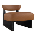 Vetra Vegan Leather Upholstered Accent Chair in Cognac