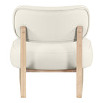 Vetra Vegan Leather Upholstered Accent Chair in Cream