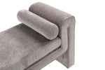 Concord Chenille Accent Bench in Dove