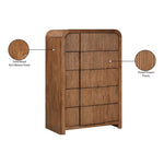 Fluted Solid Wood And Oak Veneer Chest in Walnut