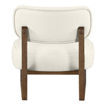 Vetra Vegan Leather Upholstered Accent Chair in Cream