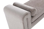 Concord Chenille Accent Bench in Dove