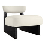 Vetra Vegan Leather Upholstered Accent Chair in Cream