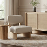 Vetra Vegan Leather Upholstered Accent Chair in Taupe