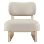 Vetra Vegan Leather Upholstered Accent Chair in Taupe