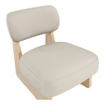 Vetra Vegan Leather Upholstered Accent Chair in Taupe