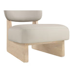 Vetra Vegan Leather Upholstered Accent Chair in Taupe