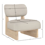 Vetra Vegan Leather Upholstered Accent Chair in Taupe