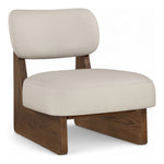 Vetra Vegan Leather Upholstered Accent Chair in Taupe