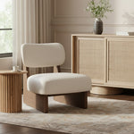 Vetra Vegan Leather Upholstered Accent Chair in Taupe