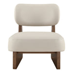 Vetra Vegan Leather Upholstered Accent Chair in Taupe