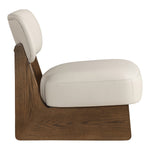 Vetra Vegan Leather Upholstered Accent Chair in Taupe