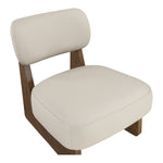 Vetra Vegan Leather Upholstered Accent Chair in Taupe