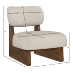 Vetra Vegan Leather Upholstered Accent Chair in Taupe