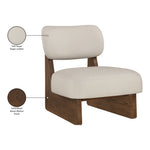 Vetra Vegan Leather Upholstered Accent Chair in Taupe