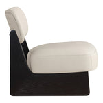 Vetra Vegan Leather Upholstered Accent Chair in Taupe