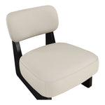 Vetra Vegan Leather Upholstered Accent Chair in Taupe