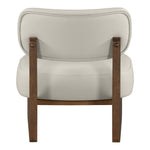 Vetra Vegan Leather Upholstered Accent Chair in Beige