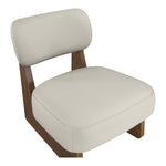 Vetra Vegan Leather Upholstered Accent Chair in Beige
