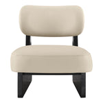 Vetra Vegan Leather Upholstered Accent Chair in Beige