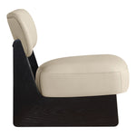 Vetra Vegan Leather Upholstered Accent Chair in Beige