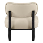 Vetra Vegan Leather Upholstered Accent Chair in Beige