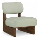 Vetra Vegan Leather Upholstered Accent Chair in Mint