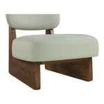 Vetra Vegan Leather Upholstered Accent Chair in Mint